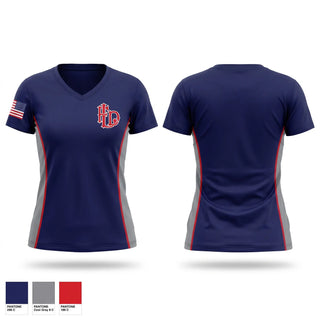 Womens Short Sleeve Vneck Shirt, Locust Fire Department, Fire Department, Teamtime, Team time, sublimation, custom sports apparel, team uniforms, spirit wear, spiritwear, sports uniforms, custom shirts, team store, custom team store, fundraiser sports, apparel fundraiser