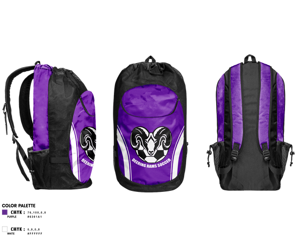 Gear Bag, Deering Rams Soccer, Men's Soccer, Teamtime, Team time, sublimation, custom sports apparel, team uniforms, spirit wear, spiritwear, sports uniforms, custom shirts, team store, custom team store, fundraiser sports, apparel fundraiser