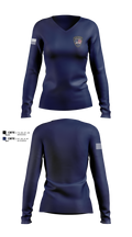 Ocean Township Police  Women's Long Sleeve V-neck Shirt - 101
