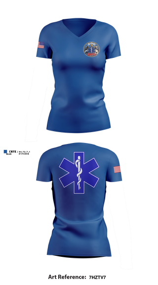Womens Short Sleeve Vneck Shirt, Columbus Zoo EMS Department, EMS/EMT, Teamtime, Team time, sublimation, custom sports apparel, team uniforms, spirit wear, spiritwear, sports uniforms, custom shirts, team store, custom team store, fundraiser sports, apparel fundraiser