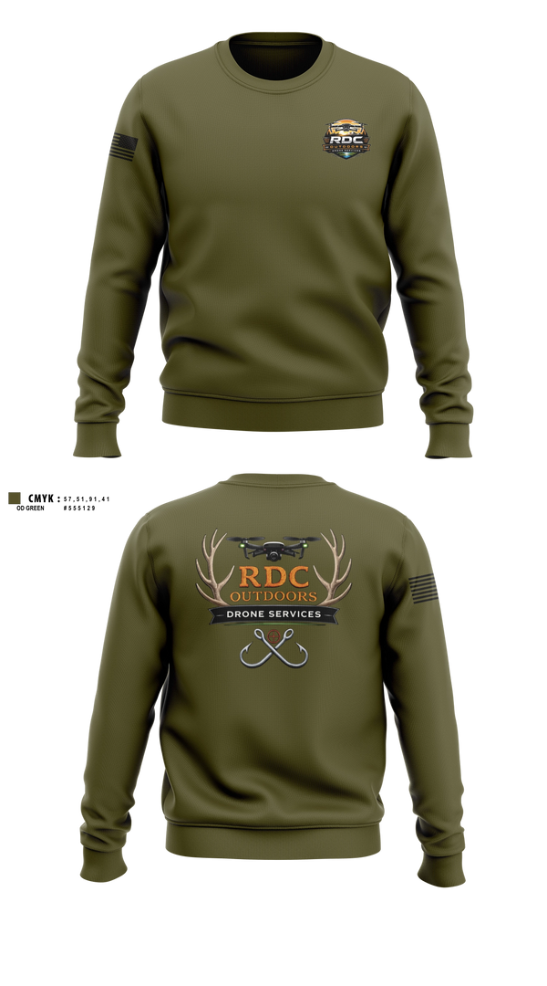 Crew Neck Sweatshirt, RDC Outdoors, Police, Teamtime, Team time, sublimation, custom sports apparel, team uniforms, spirit wear, spiritwear, sports uniforms, custom shirts, team store, custom team store, fundraiser sports, apparel fundraiser