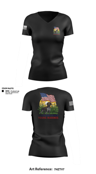 Womens Short Sleeve Vneck Shirt, Lancaster County Young Marines, Marines, Teamtime, Team time, sublimation, custom sports apparel, team uniforms, spirit wear, spiritwear, sports uniforms, custom shirts, team store, custom team store, fundraiser sports, apparel fundraiser
