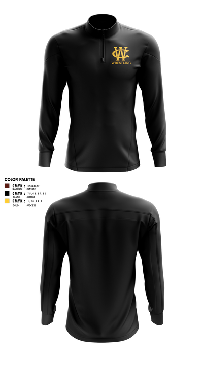 West Chester Youth Wrestling 39764768 Quarter Zip Jacket - 5