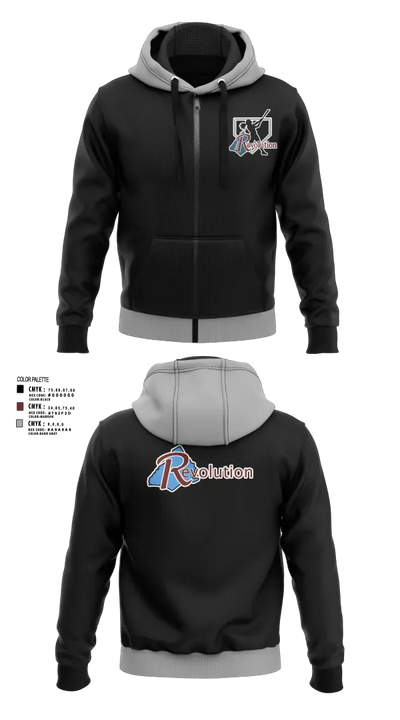 Revolution Delco 14U White 16539656 Zip Hoodie - 4