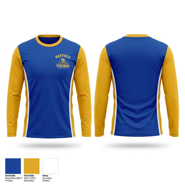 Long Sleeve Performance Shirt, Hayfield Vikings, Track & Field, Teamtime, Team time, sublimation, custom sports apparel, team uniforms, spirit wear, spiritwear, sports uniforms, custom shirts, team store, custom team store, fundraiser sports, apparel fundraiser