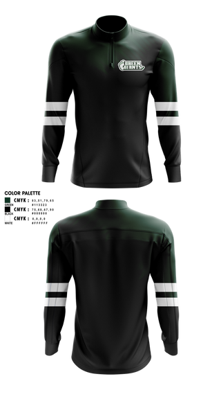 Quarter Zip Jacket, MN Green Giants, Ice Hockey, Teamtime, Team time, sublimation, custom sports apparel, team uniforms, spirit wear, spiritwear, sports uniforms, custom shirts, team store, custom team store, fundraiser sports, apparel fundraiser