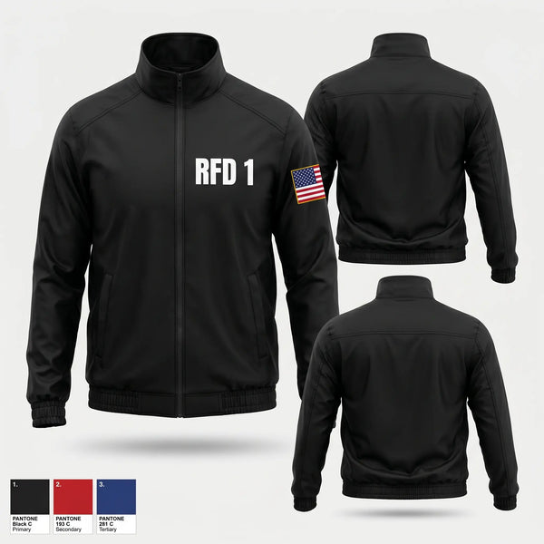 Windbreaker, RFD 1, Fire Department, Teamtime, Team time, sublimation, custom sports apparel, team uniforms, spirit wear, spiritwear, sports uniforms, custom shirts, team store, custom team store, fundraiser sports, apparel fundraiser