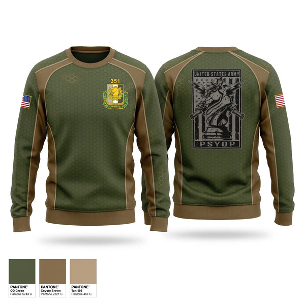 Crew Neck Sweatshirt, 351st, Army, Teamtime, Team time, sublimation, custom sports apparel, team uniforms, spirit wear, spiritwear, sports uniforms, custom shirts, team store, custom team store, fundraiser sports, apparel fundraiser