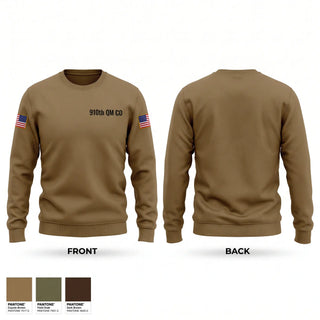 Crew Neck Sweatshirt, 910th QM CO, Army, Teamtime, Team time, sublimation, custom sports apparel, team uniforms, spirit wear, spiritwear, sports uniforms, custom shirts, team store, custom team store, fundraiser sports, apparel fundraiser