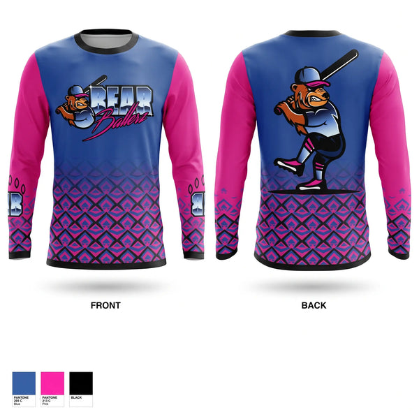 Long Sleeve Performance Shirt, Bear Ballerz, Softball, Teamtime, Team time, sublimation, custom sports apparel, team uniforms, spirit wear, spiritwear, sports uniforms, custom shirts, team store, custom team store, fundraiser sports, apparel fundraiser