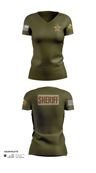Womens Short Sleeve Vneck Shirt, Hudspeth county sheriff office, , Teamtime, Team time, sublimation, custom sports apparel, team uniforms, spirit wear, spiritwear, sports uniforms, custom shirts, team store, custom team store, fundraiser sports, apparel fundraiser