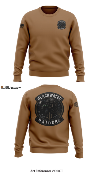 Crew Neck Sweatshirt, Blackwater Raiders Airsoft, Marines, Teamtime, Team time, sublimation, custom sports apparel, team uniforms, spirit wear, spiritwear, sports uniforms, custom shirts, team store, custom team store, fundraiser sports, apparel fundraiser
