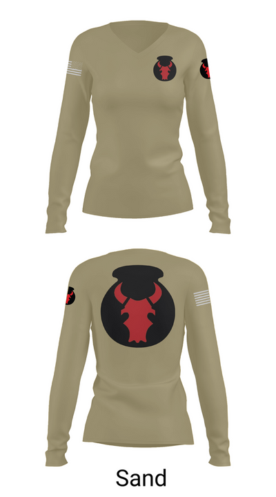2nd Brigade Combat Team, 34th Infantry Division 70641214 Women's Long Sleeve V-neck Shirt - 92