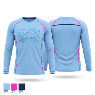 Long Sleeve Performance Shirt, Mud Bugs, Baseball, Teamtime, Team time, sublimation, custom sports apparel, team uniforms, spirit wear, spiritwear, sports uniforms, custom shirts, team store, custom team store, fundraiser sports, apparel fundraiser