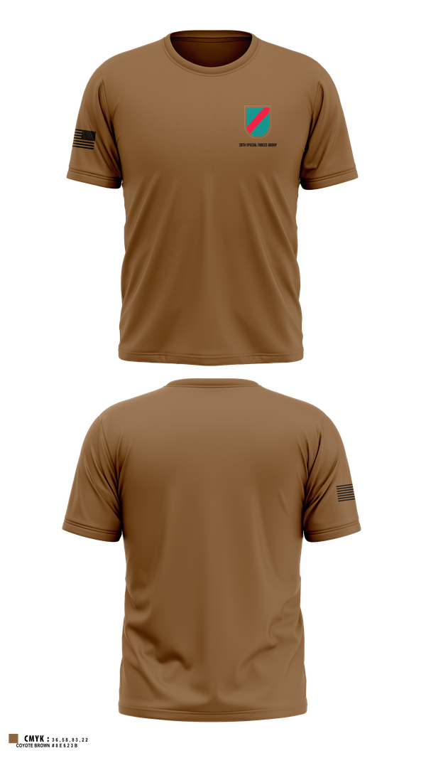 20th Special Forces Group Short Sleeve Performance Shirt - 100