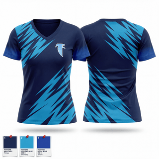 Womens Short Sleeve Vneck Shirt, West Rowan Falcons, Women's Basketball, Teamtime, Team time, sublimation, custom sports apparel, team uniforms, spirit wear, spiritwear, sports uniforms, custom shirts, team store, custom team store, fundraiser sports, apparel fundraiser