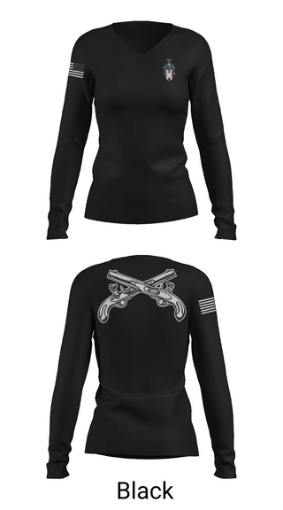 Womens Long Sleeve Vneck Shirt, 712th MP Co, , Teamtime, Team time, sublimation, custom sports apparel, team uniforms, spirit wear, spiritwear, sports uniforms, custom shirts, team store, custom team store, fundraiser sports, apparel fundraiser