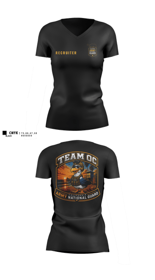 Womens Short Sleeve Vneck Shirt, TEAM OC, National Guard, Teamtime, Team time, sublimation, custom sports apparel, team uniforms, spirit wear, spiritwear, sports uniforms, custom shirts, team store, custom team store, fundraiser sports, apparel fundraiser