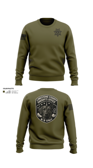 Crew Neck Sweatshirt, Limestone County Sheriff K9 UnitLimestone County Sheriff K9 Unit, Police, Teamtime, Team time, sublimation, custom sports apparel, team uniforms, spirit wear, spiritwear, sports uniforms, custom shirts, team store, custom team store, fundraiser sports, apparel fundraiser