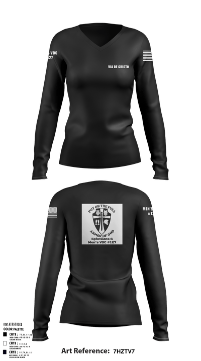Service Aide 89628697 Women's Long Sleeve V-neck Shirt - 22