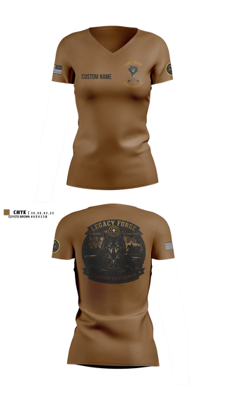 Womens Short Sleeve Vneck Shirt, Legacy 3/2 Fury Troop, Army, Teamtime, Team time, sublimation, custom sports apparel, team uniforms, spirit wear, spiritwear, sports uniforms, custom shirts, team store, custom team store, fundraiser sports, apparel fundraiser