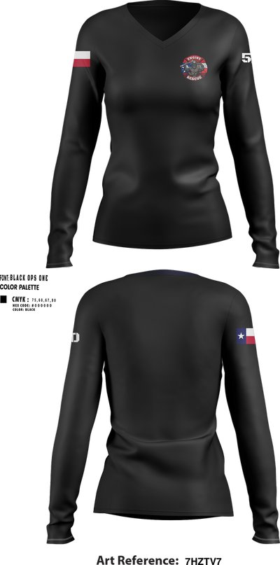 Goon 50 41476166 Women's Long Sleeve V-neck Shirt - 152
