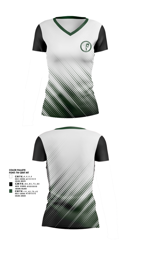 Womens Short Sleeve Vneck Shirt, Tallulah Falls School Soccer, Women's Soccer, Teamtime, Team time, sublimation, custom sports apparel, team uniforms, spirit wear, spiritwear, sports uniforms, custom shirts, team store, custom team store, fundraiser sports, apparel fundraiser