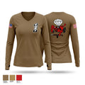 BATTLE COMPANY 1-508PIR 77833243 Women's Long Sleeve V-neck Shirt - 1