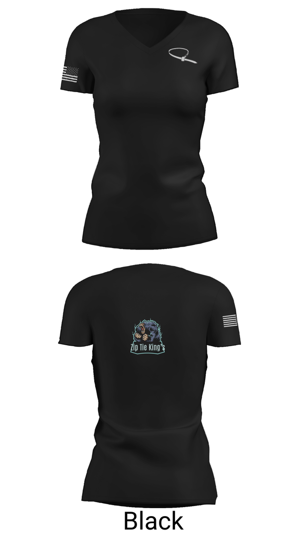 Womens Short Sleeve Vneck Shirt, Zip Tie King’s, , Teamtime, Team time, sublimation, custom sports apparel, team uniforms, spirit wear, spiritwear, sports uniforms, custom shirts, team store, custom team store, fundraiser sports, apparel fundraiser
