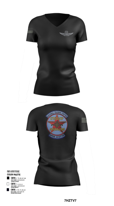 Sokol Platoon 58699677 Women's Short Sleeve V-neck Shirt - 103