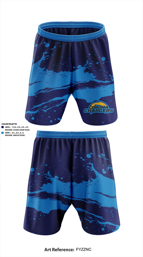Athletic Shorts With Pockets, Corona Chargers, , Teamtime, Team time, sublimation, custom sports apparel, team uniforms, spirit wear, spiritwear, sports uniforms, custom shirts, team store, custom team store, fundraiser sports, apparel fundraiser
