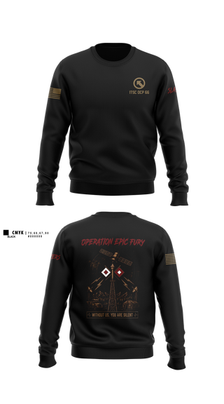 Crew Neck Sweatshirt, 1 TSC OCP G6, Army, Teamtime, Team time, sublimation, custom sports apparel, team uniforms, spirit wear, spiritwear, sports uniforms, custom shirts, team store, custom team store, fundraiser sports, apparel fundraiser