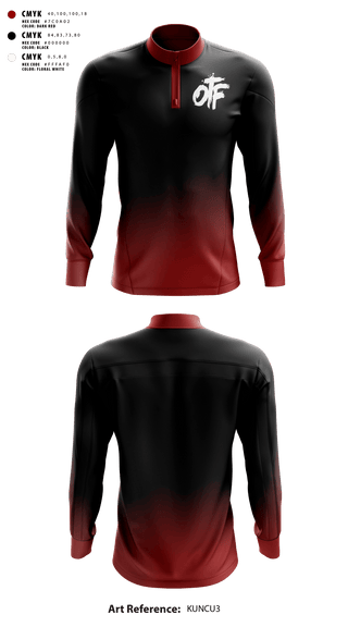 Quarter Zip Jacket, OTF Elite, Men's Basketball, Teamtime, Team time, sublimation, custom sports apparel, team uniforms, spirit wear, spiritwear, sports uniforms, custom shirts, team store, custom team store, fundraiser sports, apparel fundraiser