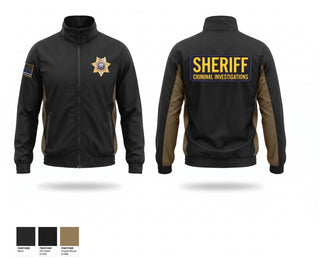 Windbreaker without hood, Claiborne County Sheriffs Office Criminal Investigations, Police, Teamtime, Team time, sublimation, custom sports apparel, team uniforms, spirit wear, spiritwear, sports uniforms, custom shirts, team store, custom team store, fundraiser sports, apparel fundraiser