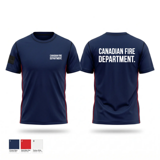 Old School Cotton Feel Shirt, Canadian Volunteer Fire Department, Fire Department, Teamtime, Team time, sublimation, custom sports apparel, team uniforms, spirit wear, spiritwear, sports uniforms, custom shirts, team store, custom team store, fundraiser sports, apparel fundraiser