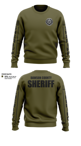 Crew Neck Sweatshirt, Dawson County Sheriff’s Office, Police, Teamtime, Team time, sublimation, custom sports apparel, team uniforms, spirit wear, spiritwear, sports uniforms, custom shirts, team store, custom team store, fundraiser sports, apparel fundraiser