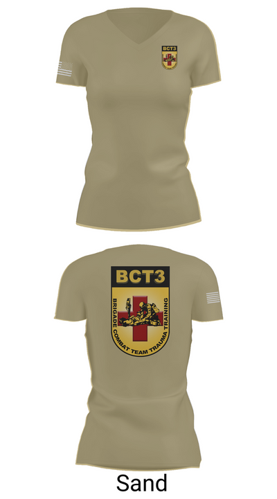 BCT3 20185528 Women's Short Sleeve V-neck Shirt - 88