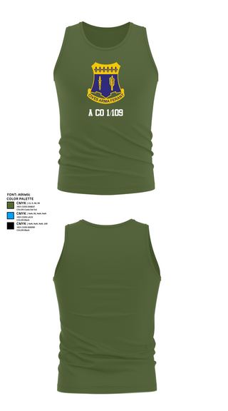 Tank Top, A co 1/109, National Guard, Teamtime, Team time, sublimation, custom sports apparel, team uniforms, spirit wear, spiritwear, sports uniforms, custom shirts, team store, custom team store, fundraiser sports, apparel fundraiser
