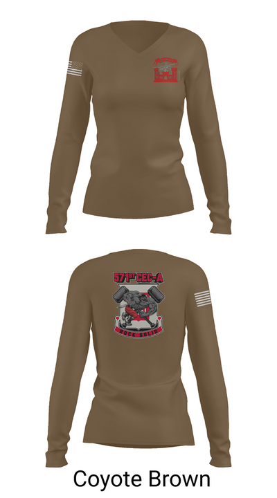 571st CEC-A 52010790 Women's Long Sleeve V-neck Shirt - 17