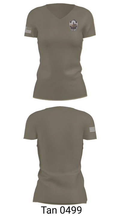 Superior Police Department 92849766 Women's Short Sleeve V-neck Shirt - 65