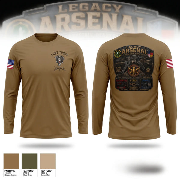 Long Sleeve Performance Shirt, Legacy 3/2 Fury Troop, Army, Teamtime, Team time, sublimation, custom sports apparel, team uniforms, spirit wear, spiritwear, sports uniforms, custom shirts, team store, custom team store, fundraiser sports, apparel fundraiser