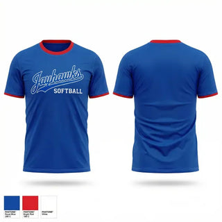 Short Sleeve Performance Shirt, Jayhawks, Softball, Teamtime, Team time, sublimation, custom sports apparel, team uniforms, spirit wear, spiritwear, sports uniforms, custom shirts, team store, custom team store, fundraiser sports, apparel fundraiser