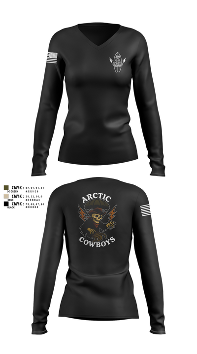 301 76362745 Women's Long Sleeve V-neck Shirt - 5