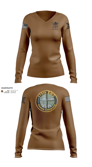 Womens Long Sleeve Vneck Shirt, 175 SMC, , Teamtime, Team time, sublimation, custom sports apparel, team uniforms, spirit wear, spiritwear, sports uniforms, custom shirts, team store, custom team store, fundraiser sports, apparel fundraiser