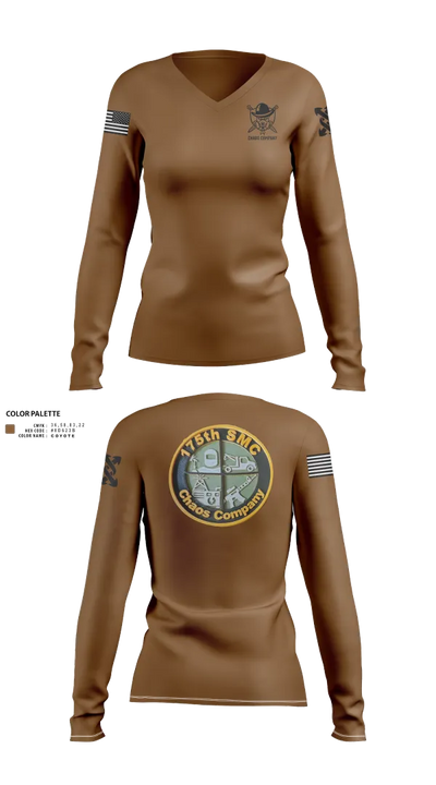 175 SMC 33124890 Women's Long Sleeve V-neck Shirt - 21