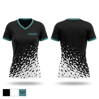 Womens Short Sleeve Vneck Shirt, PWER Dance Team, Cheer, Teamtime, Team time, sublimation, custom sports apparel, team uniforms, spirit wear, spiritwear, sports uniforms, custom shirts, team store, custom team store, fundraiser sports, apparel fundraiser