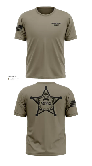 Old School Cotton Feel Shirt, Chisago County Sheriff - Drone Team, Police, Teamtime, Team time, sublimation, custom sports apparel, team uniforms, spirit wear, spiritwear, sports uniforms, custom shirts, team store, custom team store, fundraiser sports, apparel fundraiser