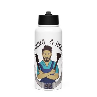 MR Plumbing & Heating 66027285 Stainless Steel Water Bottle with a Straw Lid