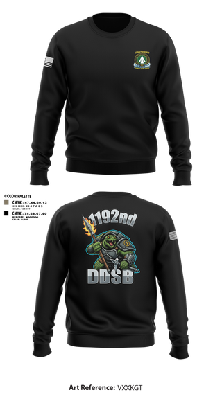 Crew Neck Sweatshirt, 1192nd DDSB, Army, Teamtime, Team time, sublimation, custom sports apparel, team uniforms, spirit wear, spiritwear, sports uniforms, custom shirts, team store, custom team store, fundraiser sports, apparel fundraiser
