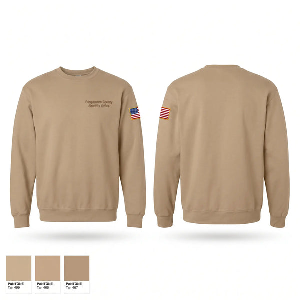 Crew Neck Sweatshirt, Perquimans County Sheriff's Office, Police, Teamtime, Team time, sublimation, custom sports apparel, team uniforms, spirit wear, spiritwear, sports uniforms, custom shirts, team store, custom team store, fundraiser sports, apparel fundraiser